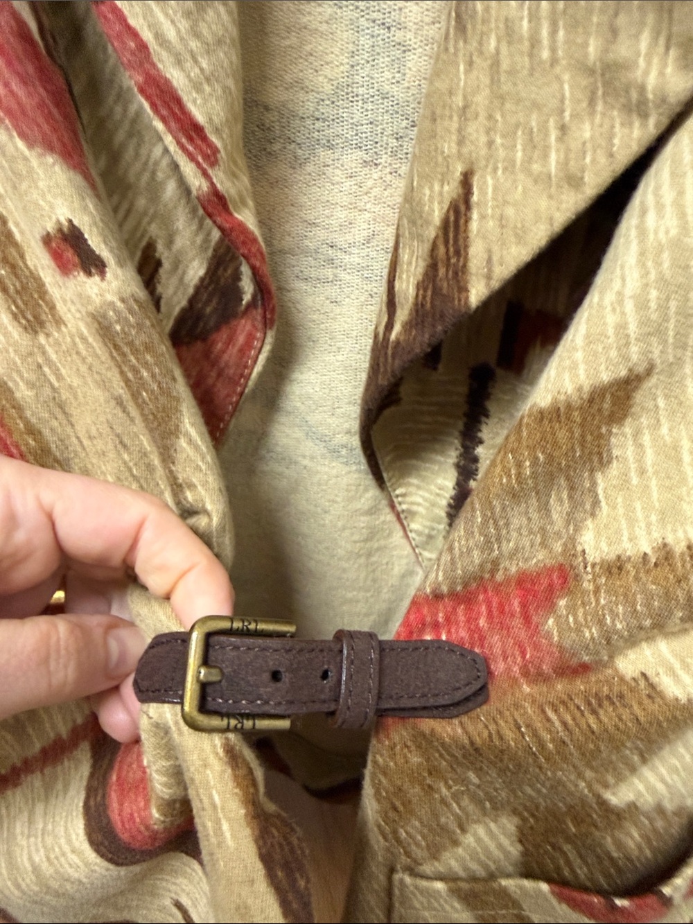Ralph Lauren 100% Cotton Southwestern-Pattern Shawl Collar Blazer - Picture 5 of 7